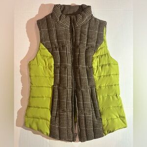 Green and Brown Puffer Vest by Ruff Hewn